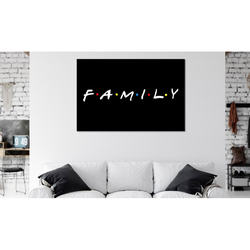 Famille sur toile, H 16 po x l 24 po x P 0,7 po