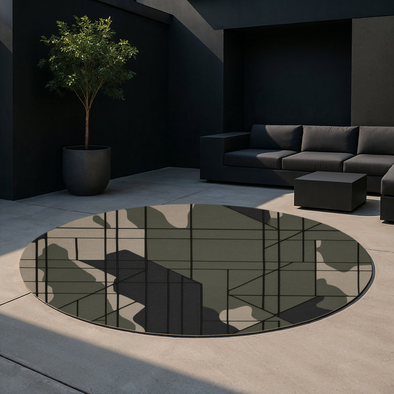 Tapis intérieur et extérieur Horizon Strike, Rond 5 pi