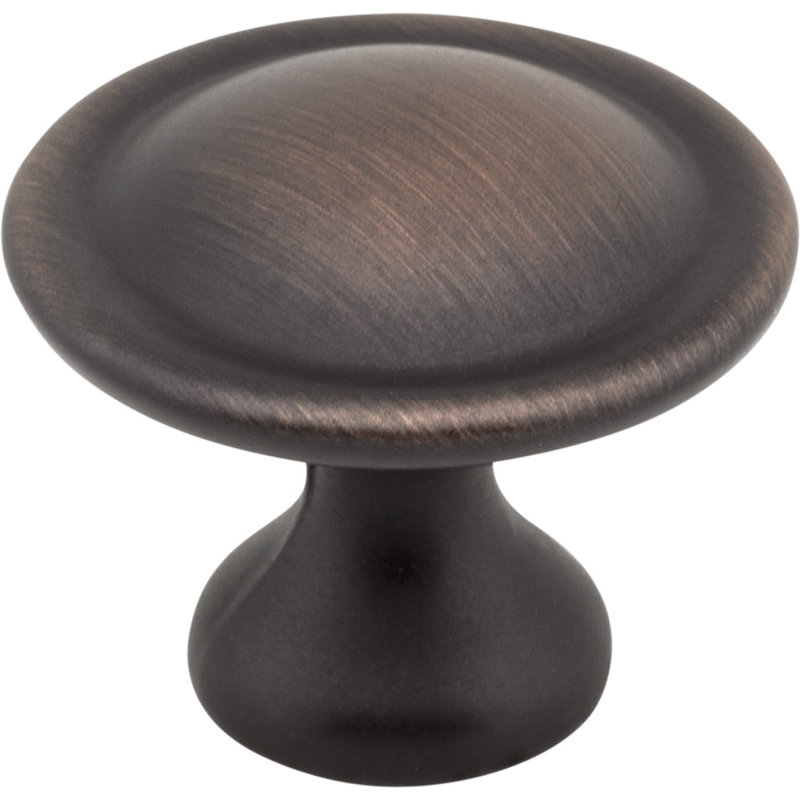 Watervale 1 1/8" Diameter Mushroom Knob, Brushed Oil Rubbed Bronze