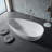 67" Freestanding Solid Surface Soaking Bathtub Stone Resin with Overflow and Pop-up Drain-123384698-123514214
