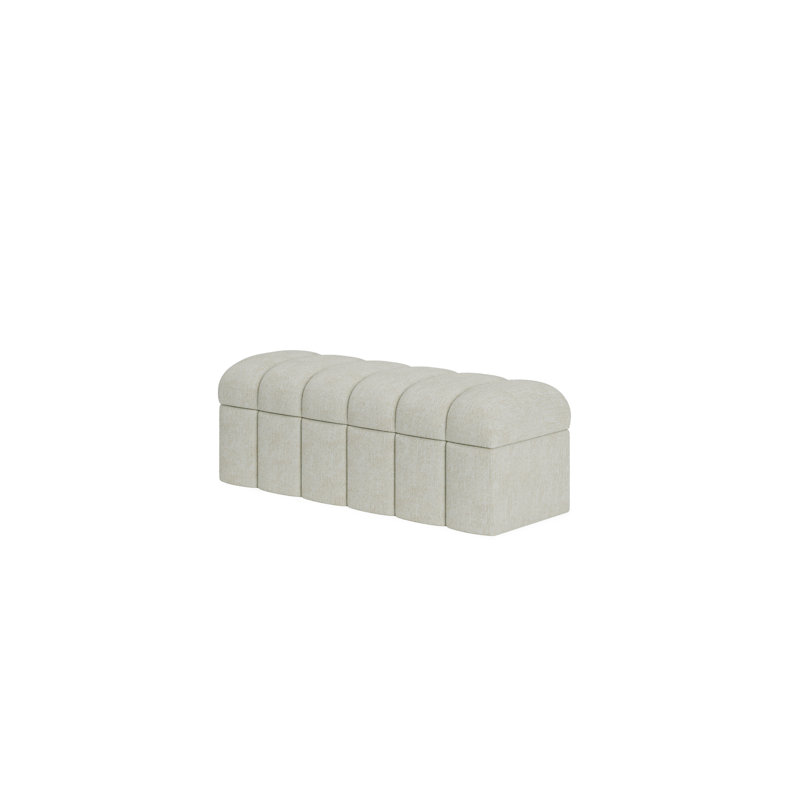 Banc de rangement en tissu, Gris