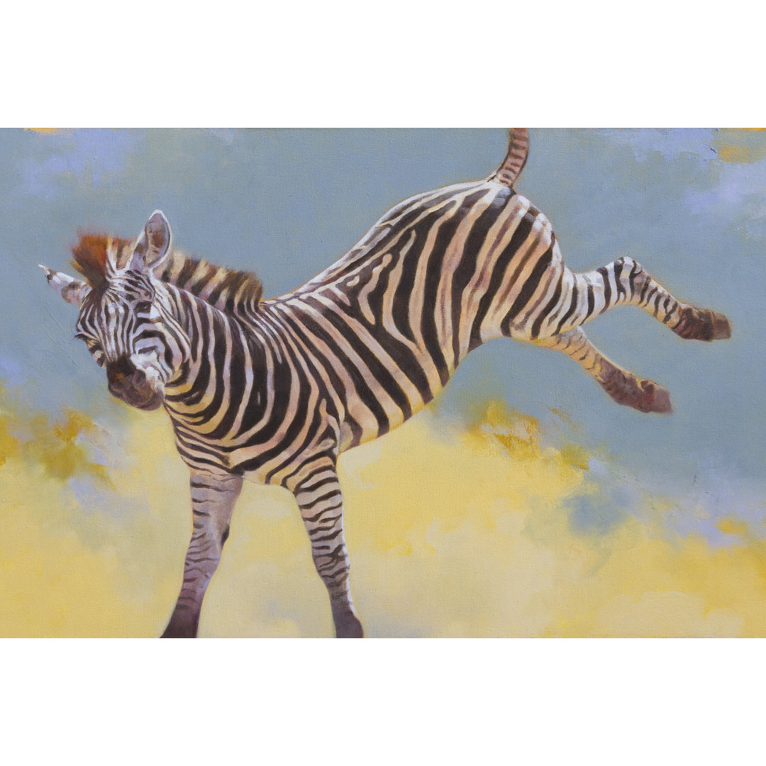 Leinwandbild Bucking Zebra von Julie T. Chapman