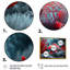 «Muallaly Tropical Fish in Blue and Red II», reproduction sur toile-87344249-87344251