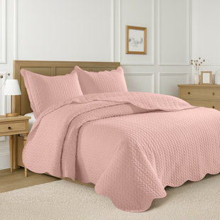 Embossed Quilted Bedspread Set – Ultra Soft Microfiber Coverlet With Pillow Shams, Hotel-Style Bedding For All Beds