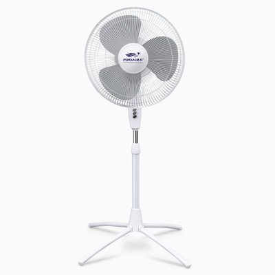 Proaira 18" Oscillating Pedestal Fan, White