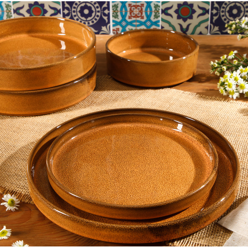 Service de table en terre cuite Santorini - Service pour 4, Amber