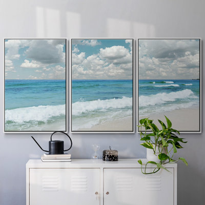 «Beach Bliss», reproduction sur toile 3 pièces