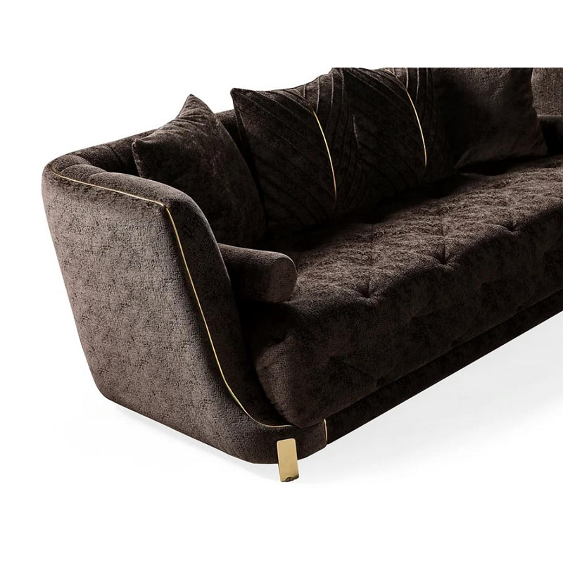 Hyson 2 - Piece Living Room Set, Brown Chenille