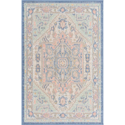 Tapis oriental vert / rose Orcon