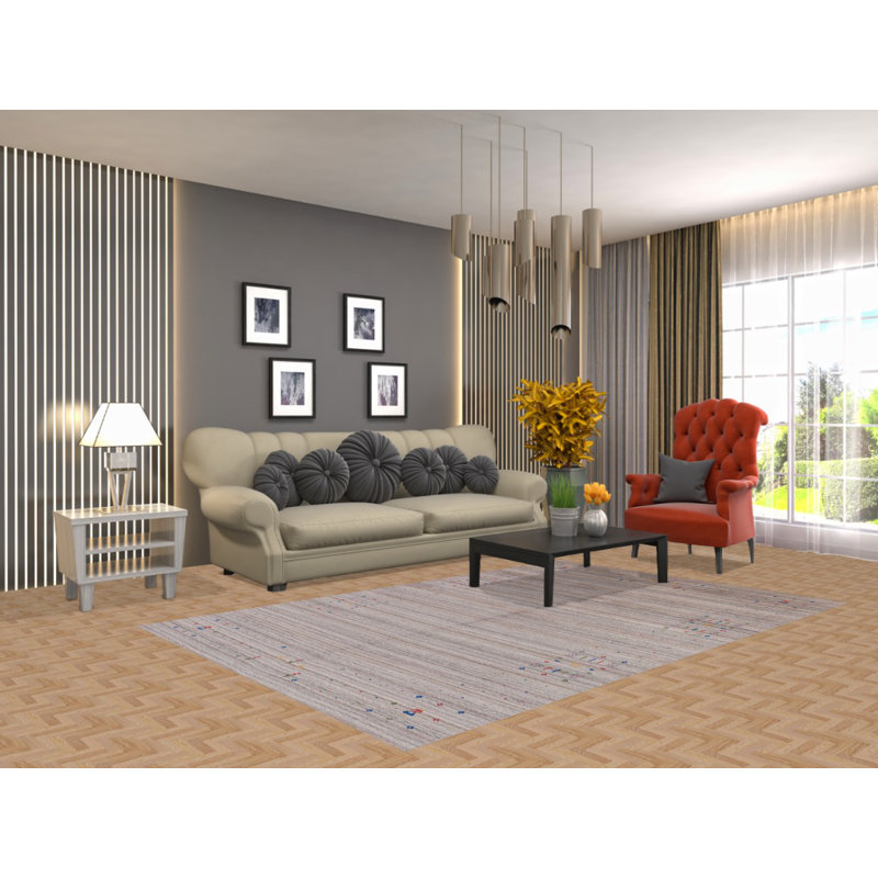 Tribal Striped Gabbeh Oriental Area Rug 8