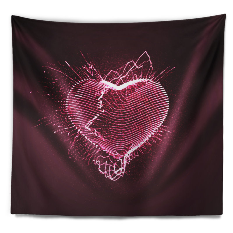 Tapisserie Corwin Happy Happy Valentine's Day, H 78 po x l 92 po