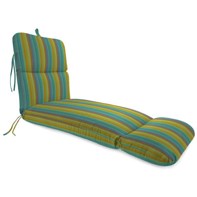 Sunbrella 74" x 22" Outdoor Chaise Lounge Cushion with Ties and Loop