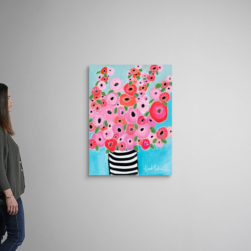 Reproduction d’art sur toile, "Dreaming of Poppies" par Kait Roberts, Toile tendue, H 40 po x l 30 po x P 1,25 po