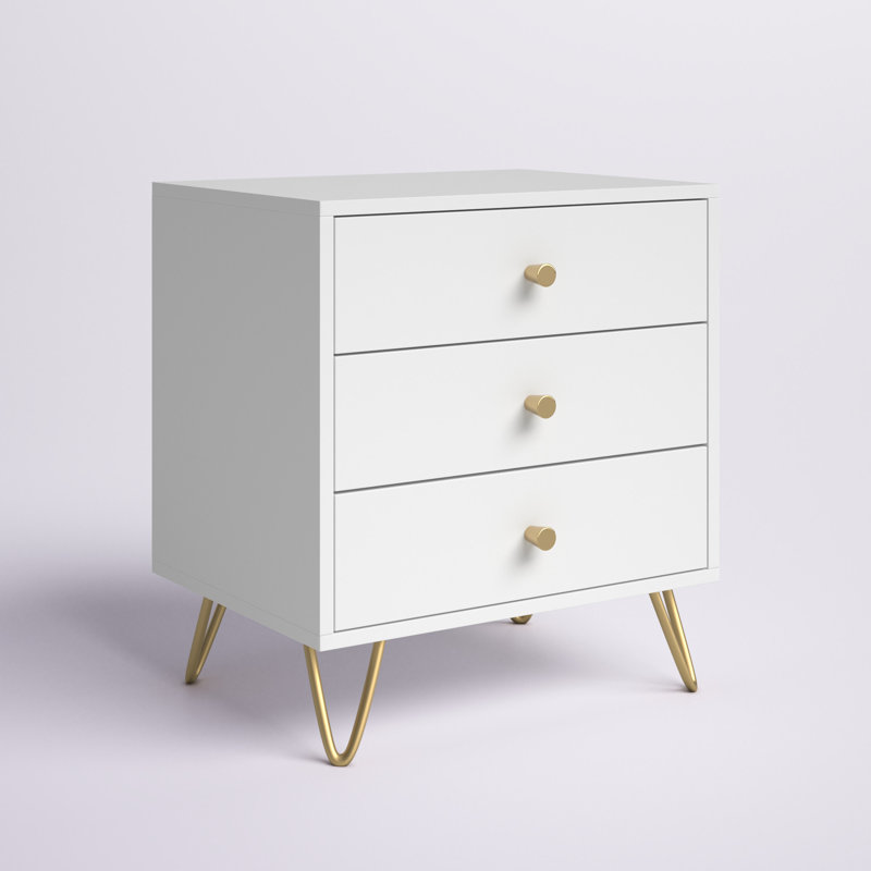 Lafitte 21.6'' H 3 Drawer Bachelor's Chest, White