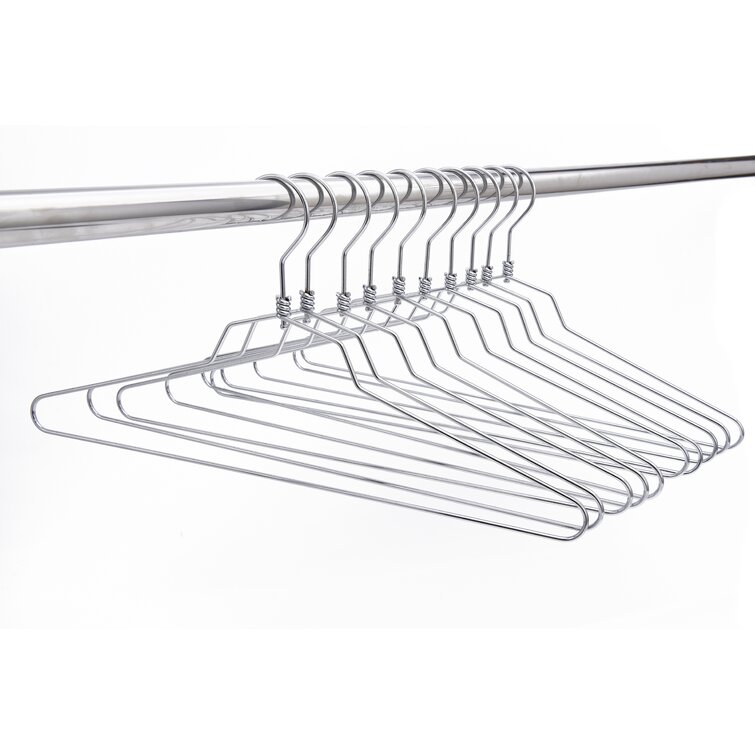 100-Pack White Standard Plastic Clothes Hangers - On Sale - Bed
