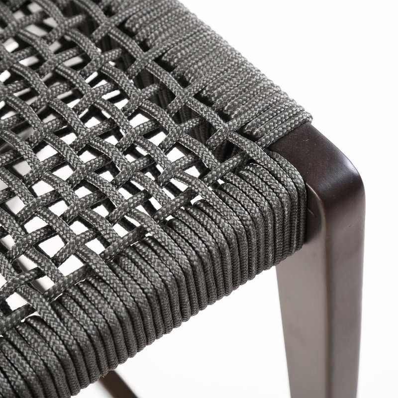 Tabouret de bar Aleksandrina, Gris, Tabouret de comptoir (assise de 26 po de hauteur)