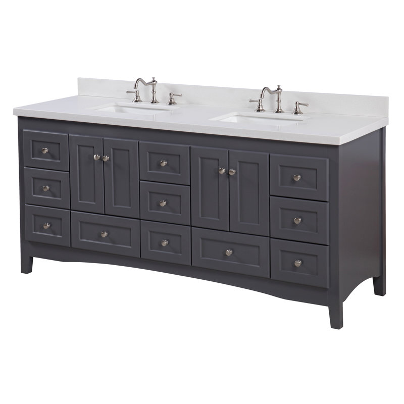 Alcott Hill® Edber 72'' Double Bathroom Vanity with Top