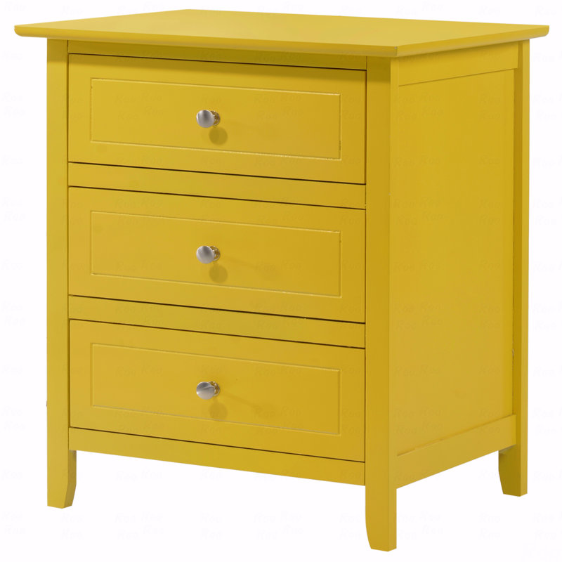 Table de chevet moderne jaune pour votre chambre à coucher, Jaune