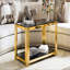 Table basse moderne rectangulaire noire, miroir
