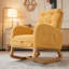 Chaise berçante d'appoint avec repose-pieds en bois d'hévéa à haut dossier-1082436528