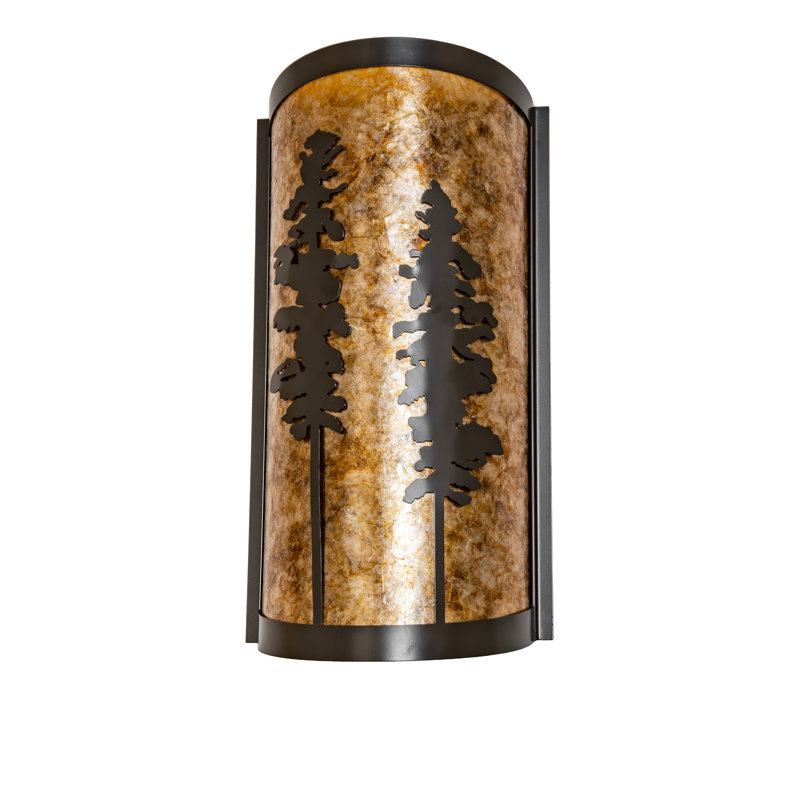 Applique murale encastrée, H 18 po x l 9 po x P 4 po, Orange / bronze intemporel, 2
