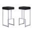 Tabouret à hauteur de comptoir en velours gris de 25 po de hauteur avec base dorée (ensemble de 2)-1536731318-1536731320-1536731322