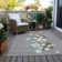 Machine Washable Indoor/Outdoor Christmas Presents Xhevrie Gray Rug