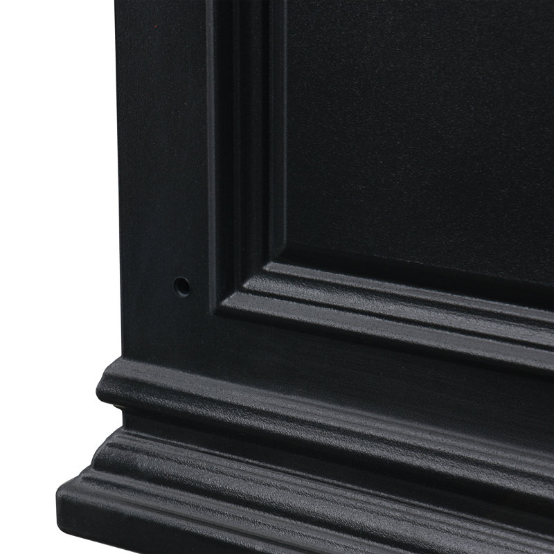 Strafford Tall Cube Self Watering Planter, Black