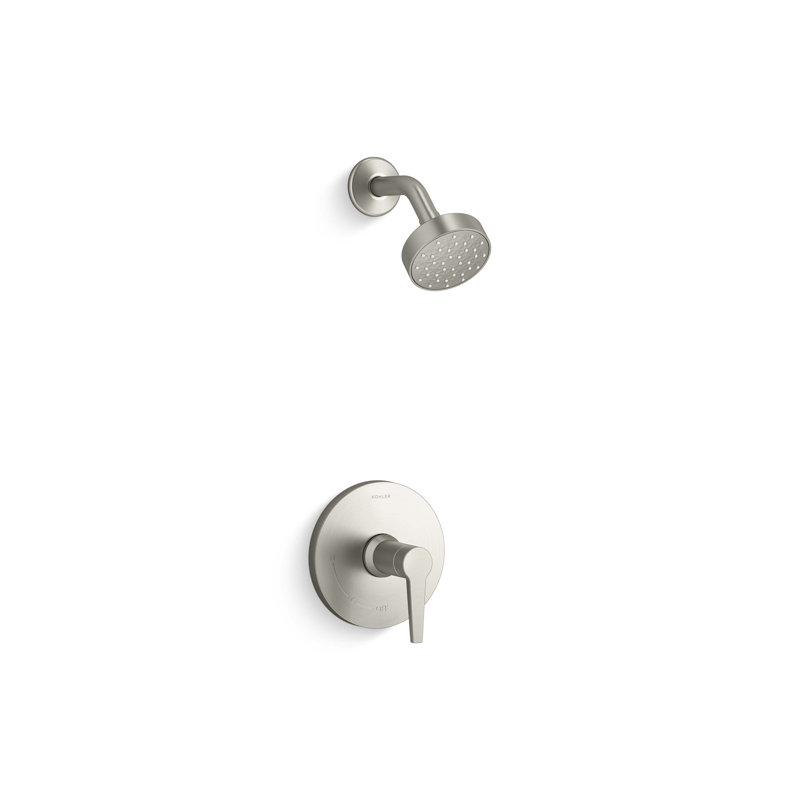 Pitch Rite-Temp Shower Trim Kit 2.5 GPM, Vibrant Brushed Nickel