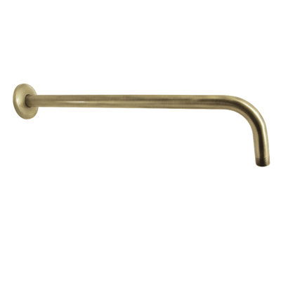 Kingston Brass Claremont 17-Inch J-Shaped Rain Drop Shower Arm with Round Flange