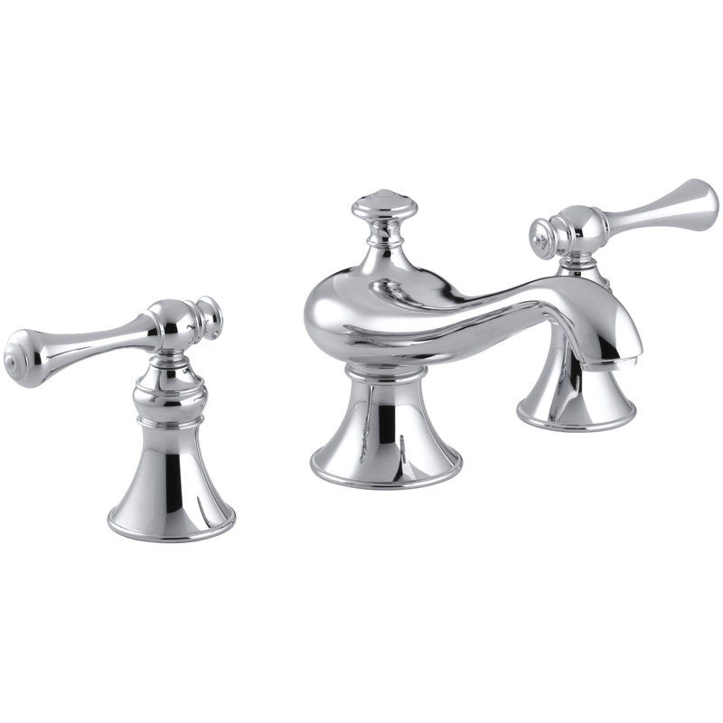 Revival Widespread Bathroom Faucet with Drain Assembly, Polished Chrome