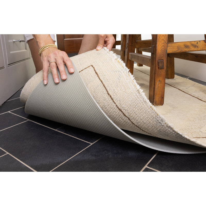 Sous-tapis 8 x 10 po à double surface - imperméable et antidérapant - sécuritaire pour le bois franc, les carreaux et les patios - coussin à profil bas