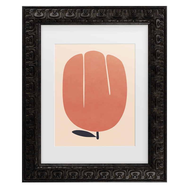 Art encadré Amini54, H 19,5 po x l 23,5 po, Encadrement gris foncé