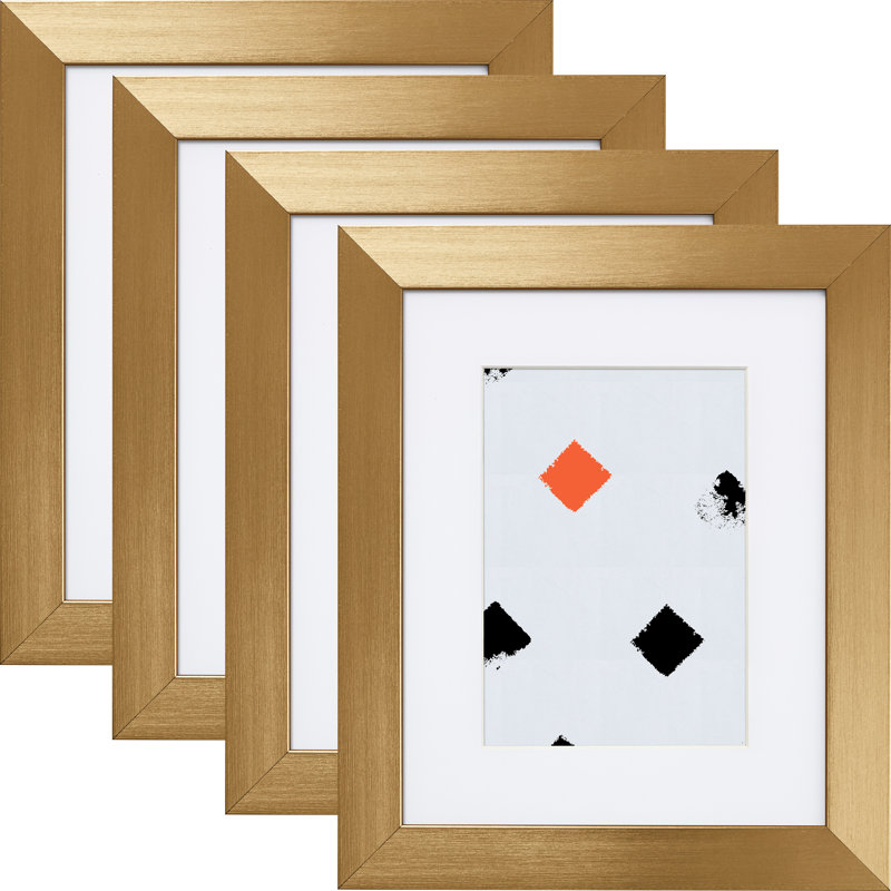 Ensemble de cadres muraux 4 pièces, Or, 20 po x 20 po emmêlé à 16 po x 16 po