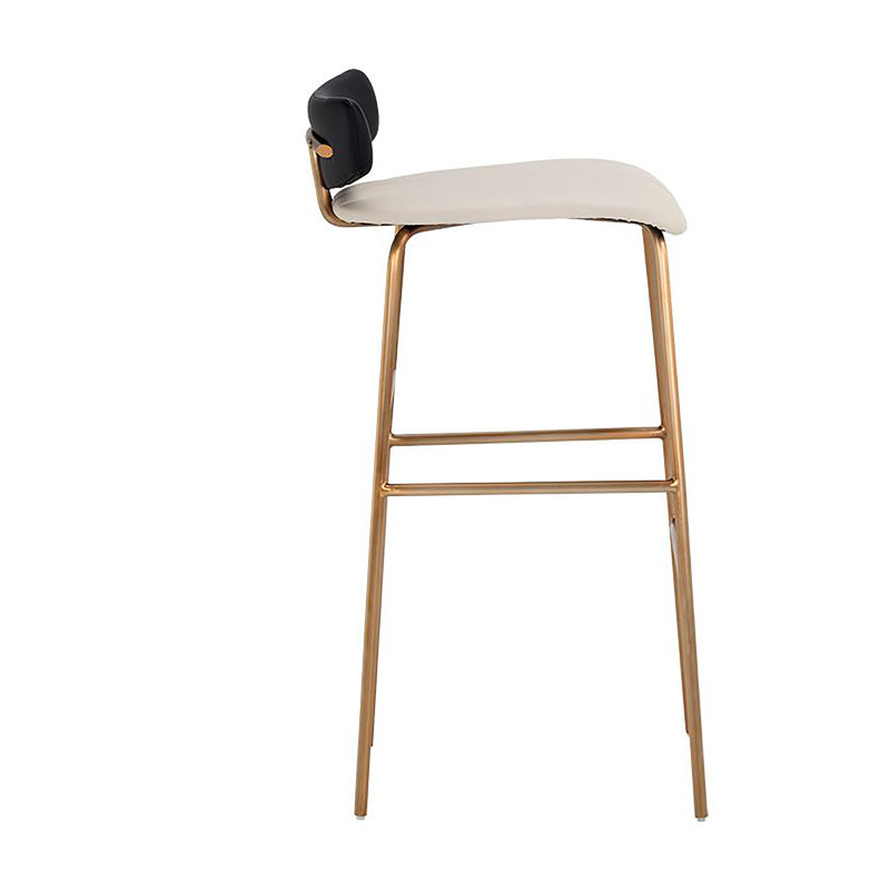 Lorelei Upholstered Bar Stool, Black Faux Leather, Counter Stool (26" Seat Height)
