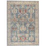 Hand-Knotted High-Quality Blue and Beige Area Rug