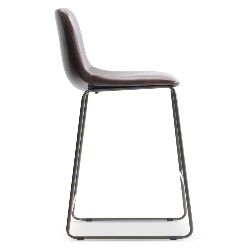 Sharpe Upholstered Stool with Metal Frame, Counter Stool (24” Seat Height)