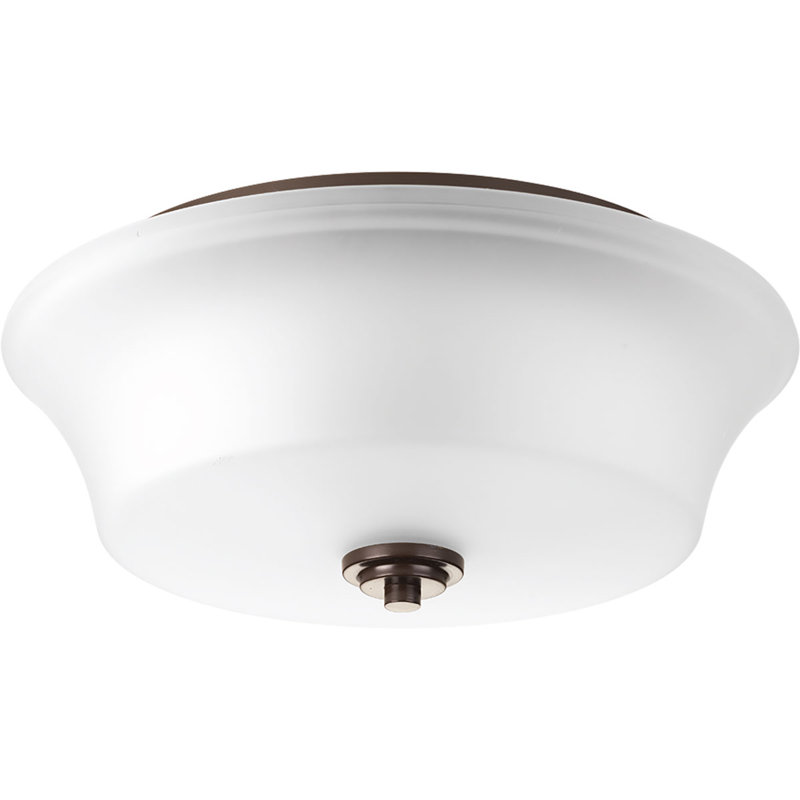 Tashina Glass Flush Mount, Antique Bronze