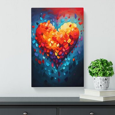 Love Heart Orphism No.2 - Wrapped Canvas