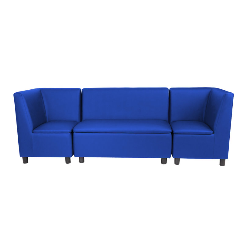 Ensemble de chaises de coin modulaires avec canapé, 3 pièces Kid Comfort - bleu, Bleu