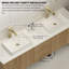 Plateau de meuble-lavabo simple en quartz blanc 19,48 po avec lavabo vasque Ivora-129851822-129851827