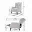 Fauteuil inclinable manuel capitonné en tissu touffeté-1972401582