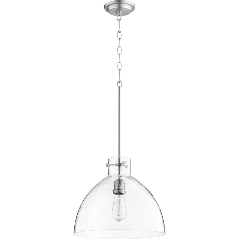 Danger 1 - Light Dome Pendant, Satin Nickel