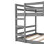 Lit double superposé gris - construction, convient à deux matelas, rehausse le style du lit de la chambre à coucher, apparence solide, matelas-266450860