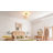 13" Modern Drum Semi-Flush Mount Ceiling Light – Gold Finsh with Double-Layer Linen Shade-1121507005
