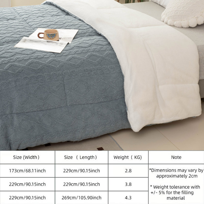 Taf Velvet Gray Blanket-90.1in*68.1in, Gray, Twin