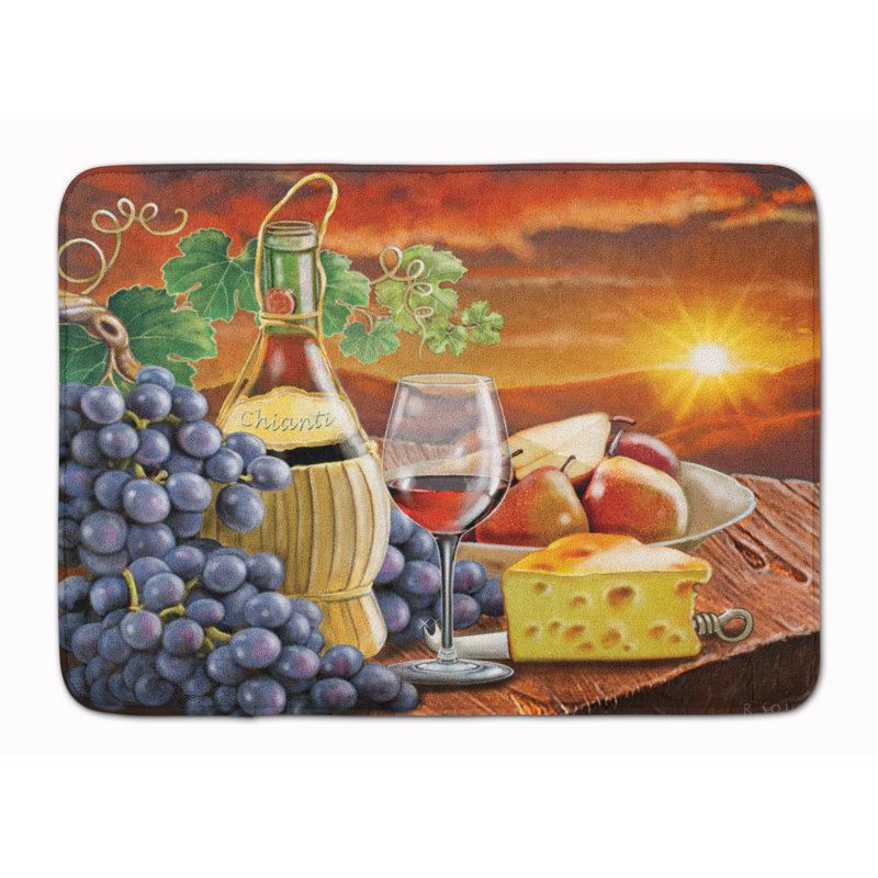 Tapis pour salle de bain Chianti, Pears, Wine and Cheese