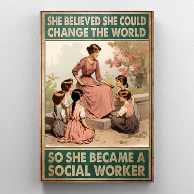 Marthese She Became A Social Worker sur impression sur toile