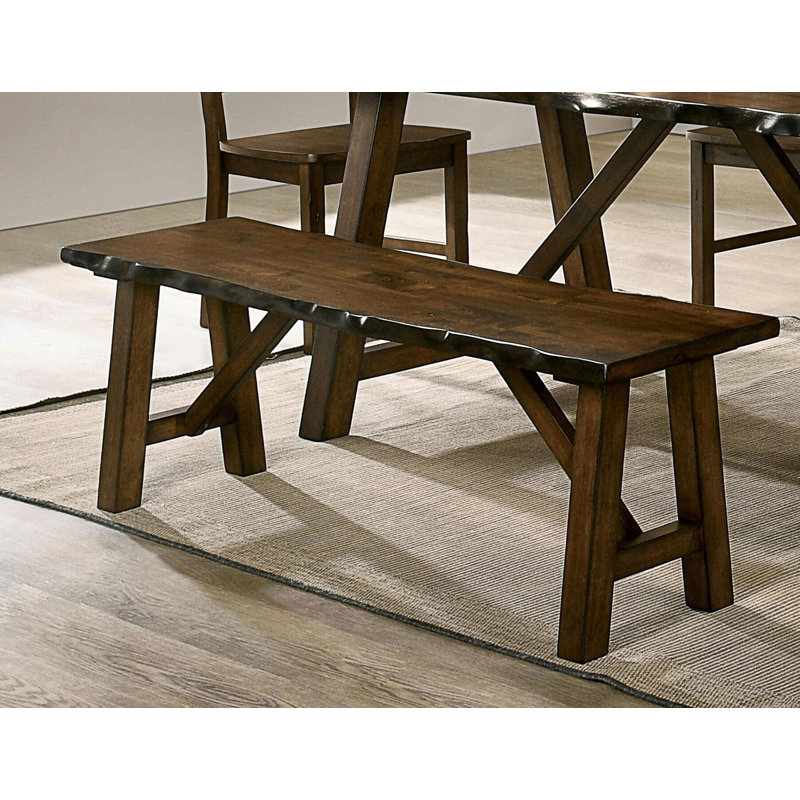 Rustic 1Pc Live Edge Design Bench