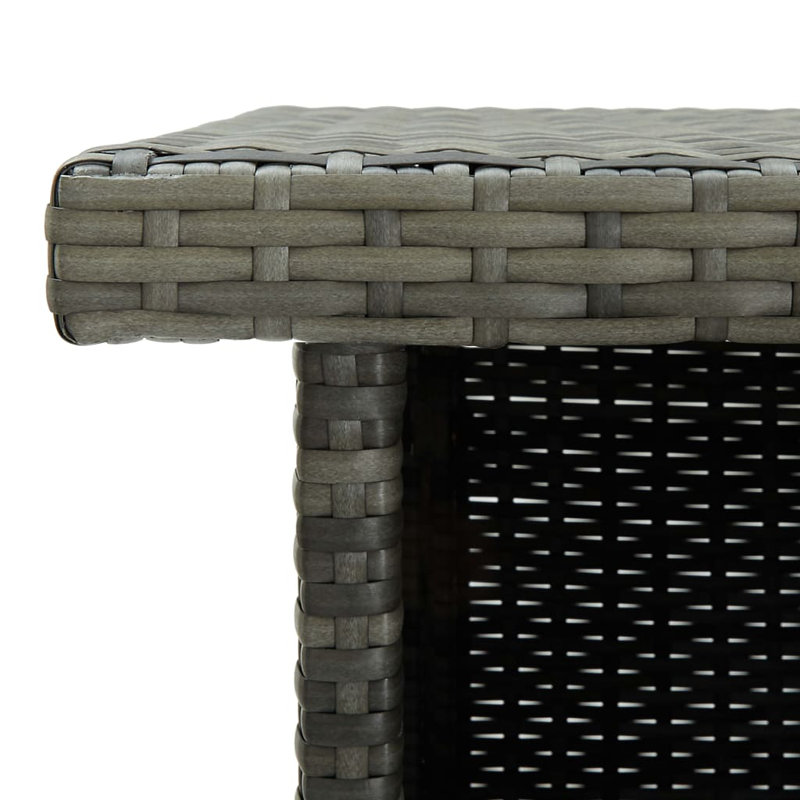 Francesco Rattan Bar Table, Grey